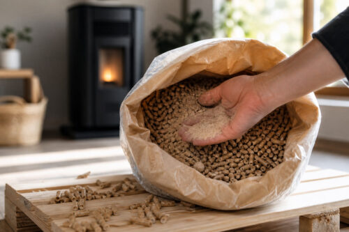 Contrôle des poussières dans un sac de pellets avant stockage