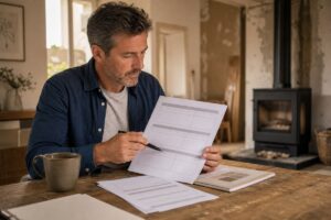 Devis de poêle à bois relu avant une demande MaPrimeRénov