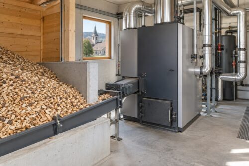 Illustration d’une chaufferie collective alimentée par des plaquettes forestières